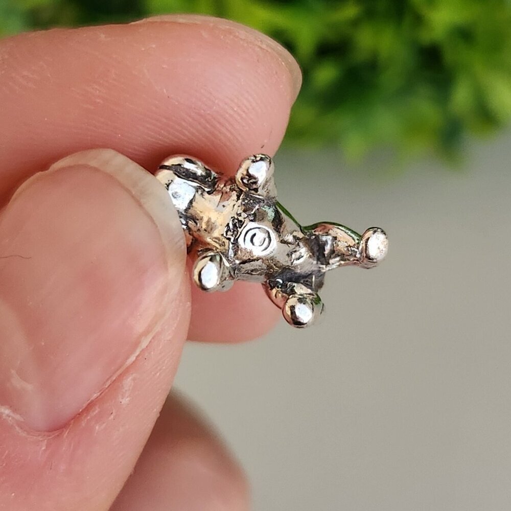 925 Sterling Silver Bulldog Charm - Picture 5 of 6